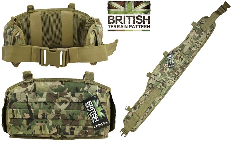BTP Kombat Padded MOLLE battle belt for webbing Gents Padded Molle Battle Belt