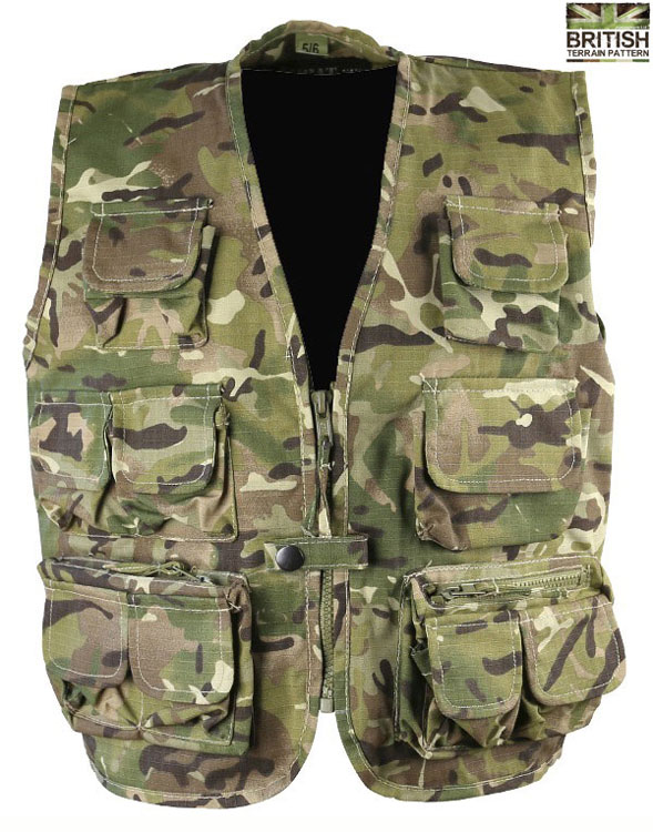 Kids Boys Tactical Army Play Soldier Assault Vest Outfit British DPM