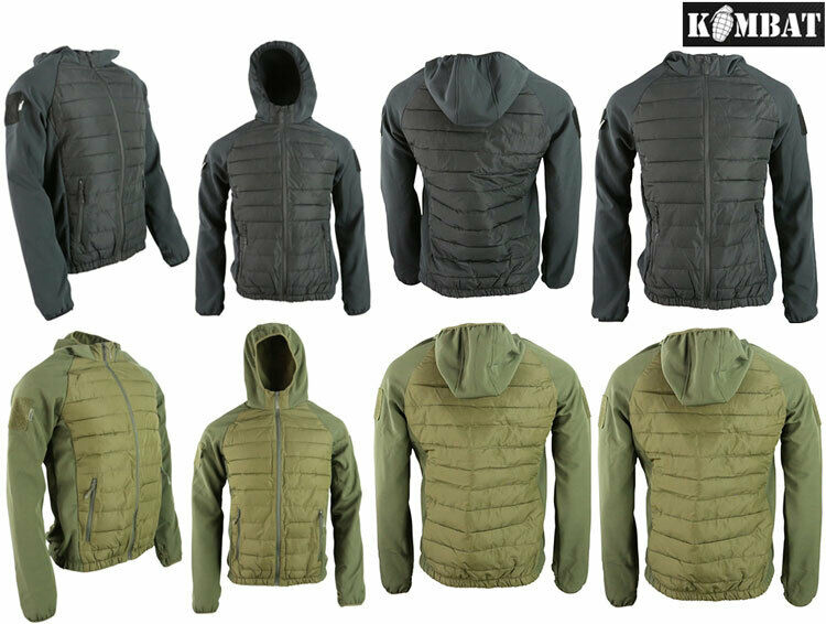 VENOM BLACK TACTICAL SPORTS FIT JACKET ZIP SOFT SHELL ARMS RIBBED BODY