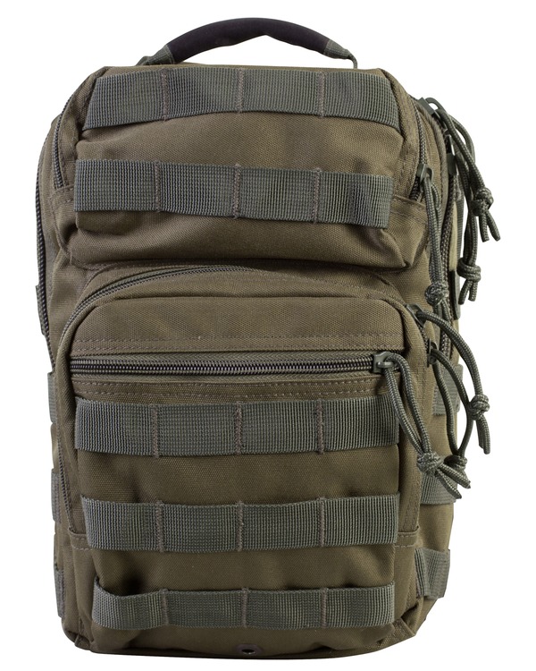Army Military Day Pack Combat Bag Over Shoulder Travel Rucksack Black Molle New