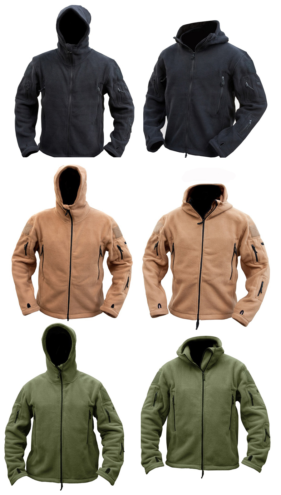 military fleece hoodie